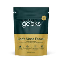Lions Mane Supplement 4000mg with Vitamin B1 & Black Pepper, 180 Vegan Tablets - Lion's Mane Mushroom 15:1 Extract (Not Lions Mane Powder or Capsules), UK Made for Mental Performance & Nervous System