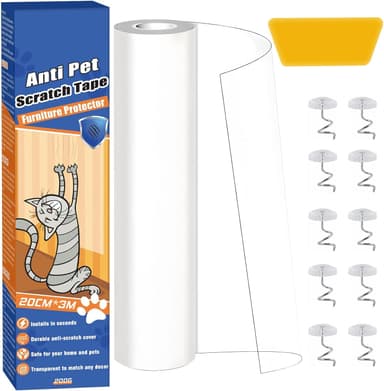 Cat Anti Scratch Tape, Traceless Sofa Protectors from Pets, Wear-resistant Anti Scratch Furniture Protector to Stop Cats Scratching Furniture, Transparent Door Protector for Carpet, Couch (3m*20cm)