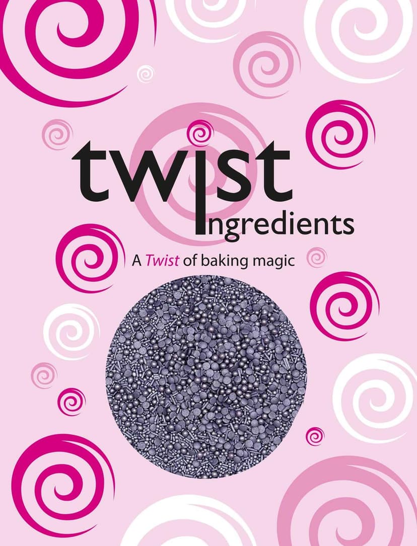Twist Ingredients - Shimmer Violet Cake Topper Sprinkles - 800g Edible Shimmer Cupcake Decorations - Girls Birthday & Mermaid Parties - Colour Medley