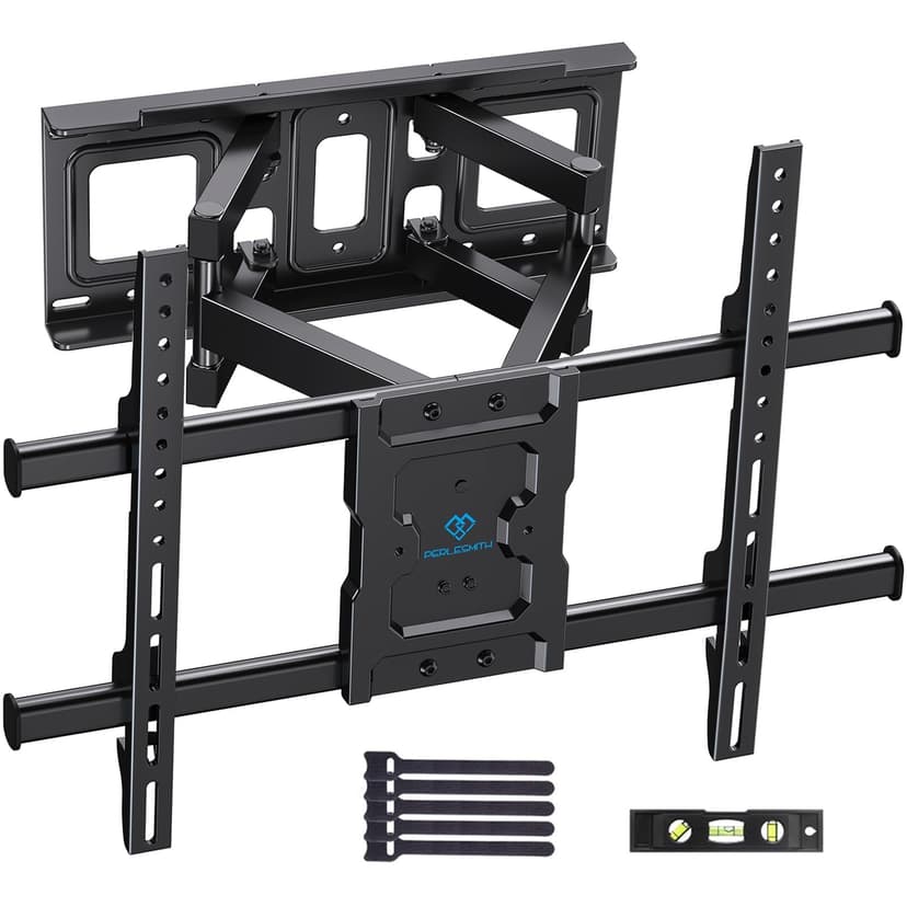 PERLESMITH TV Wall Bracket, for 37-85 Inch TVs up to 60kg, Swivel Tilt Extend TV Wall Mount, 55 65 inch Wall Brackets max VESA 600x400mm, PSPILFK1