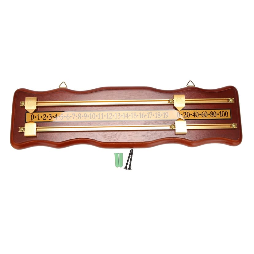 Souhgaue Scoreboard Wall Mounted Scoreboard Snooker Scoreboard International Stained Wood Score Board Wine Red