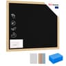 ALLboards Black Chalkboard with Natural Wooden Frame 100x80cm, Chalk Writing Board, Blackboard