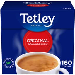 Tetley Original Black Tea Bags - Full Flavoured British Brew - Perfect for Breakfast or Anytime - Rainforest Alliance Certified - 160 Teabags (1 Pack)