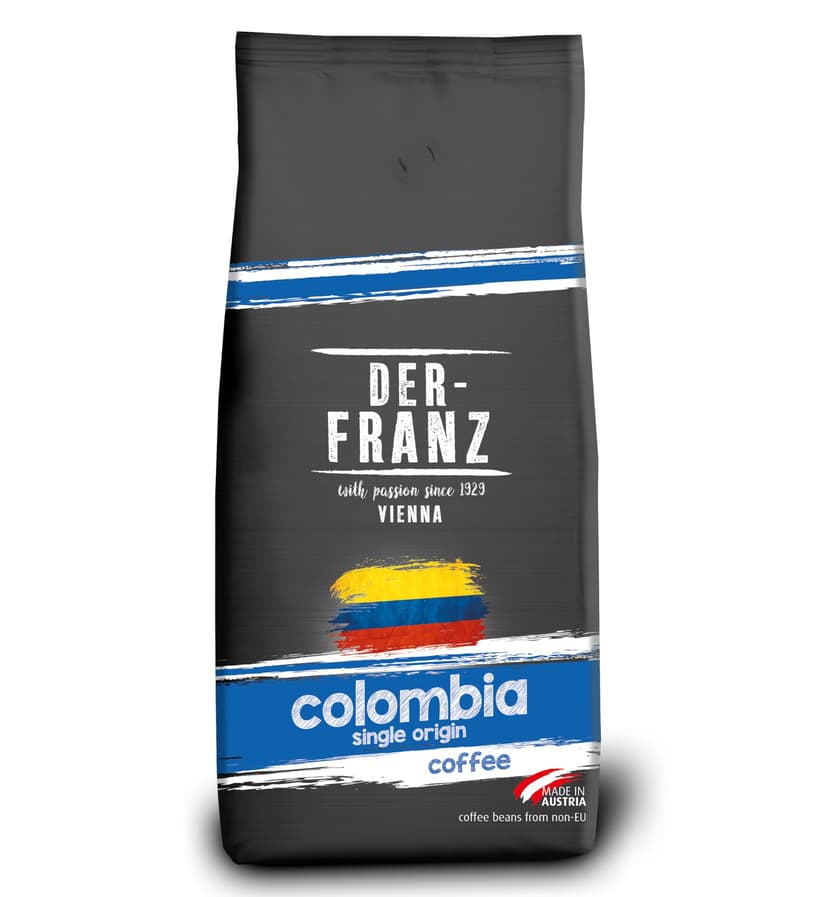 Der-Franz Colombia Single Origin Coffee, whole bean, 1000 g