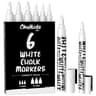 Chalkola White Chalk Pens - White Dry Erase Liquid Chalk Pens for Chalkboard, Blackboard, Window, Bistro, Car Glass, Board, Signs - Variety Pack of 6 - (3x) 1mm & 6mm