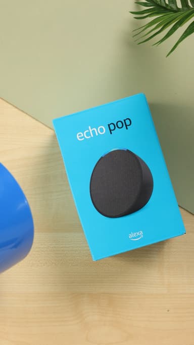 Echo Pop (Newest gen) | Full sound compact Wi-Fi and Bluetooth smart speaker | Charcoal, with Alexa+ Early Access