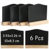 DONQL 6Pack Mini Chalkboard Signs, Kitchen Notes Chalk Boards with Stands 10x7.2cm Small Blackboard Message Tabletop Board for Message Signs Place Cards Table Numbers Shop Buffet Cafe Party