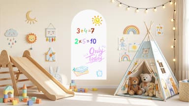 FUHSY Arch Magnetic Wall Decal 100x45cm White Magnetic Chalk Board Sticker Magnet Chalkboard for Wall Peel and Stick Self Adhesive Blackboard Multifunctional