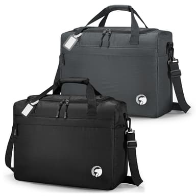 BAGZY 2X 40x30x15cm Underseat Cabin Bag Luggage Foldable Travel Bag 20L Waterproof Holdall Hand Luggage Case Nylon Carry on Luggage Weekend Duffle Gym Bags Baggage Organiser Storage for Women Men