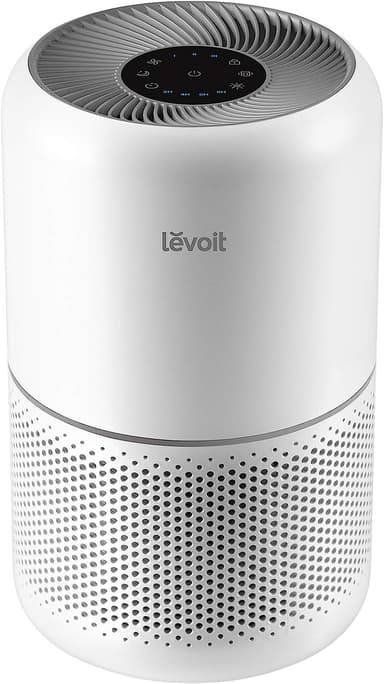 LEVOIT Air Purifier for Bedroom Home, CADR 187 m³/h, 80m², with HEPA & Carbon Filters removes Pollen Allergies Dust Smoke, Air Cleaner with Timer, Quiet 24dB Sleep Mode, Core 300 - Air Purifier deal on Amazon UK