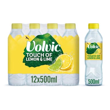 Volvic Touch of Fruit Lemon & Lime Still Flavoured Water Multipack 12 x 500ml