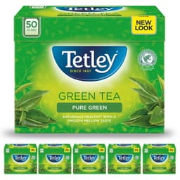 Tetley Pure Green Tea Bags - Naturally Smooth & Refreshing - Plant-Based Teabags - Rainforest Alliance Certified - Perfect for a Relaxing Moment - 300 Teabags (6x50)