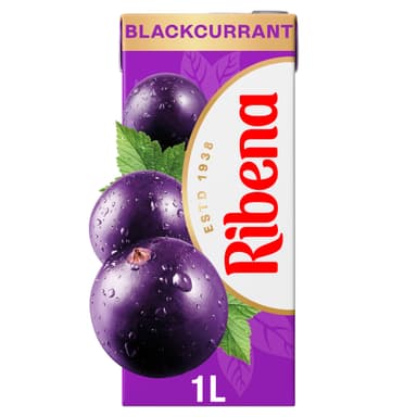 Ribena Blackcurrant Juice Drink 1L Carton – Real British Blackcurrants | Rich in Vitamin C | No Artificial Colours or Flavours