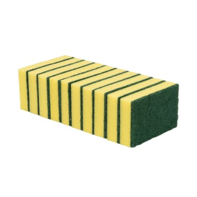 Blake & White Heavy Duty Sponge Scourers 10 Pack – Dual-Sided Yellow & Green Cleaning Sponges for Dishes, Kitchen & All Surfaces – Tough on Dirt & Grime, Ideal for Sponges Washing Up & Daily Cleaning