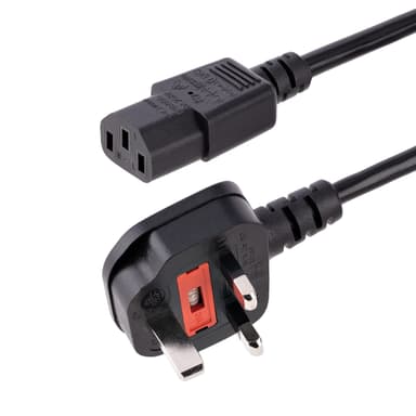 StarTech.com 10ft (3m) UK Computer Power Cable, 18AWG, BS 1363 to C13, 13A 250V, Black Replacement AC Power Cord, Kettle Lead / UK Power Cord, Power Supply Cable, TV/Monitor Power Cable (PXT101UK3M)