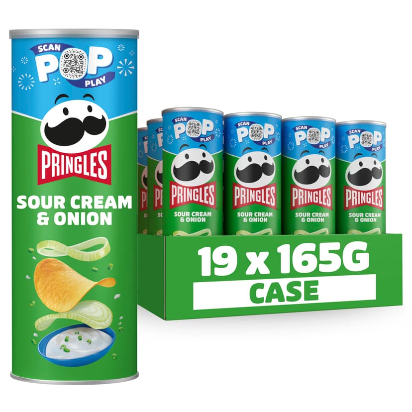 Pringles Sour Cream & Onion Sharing Crisps 19x165g
