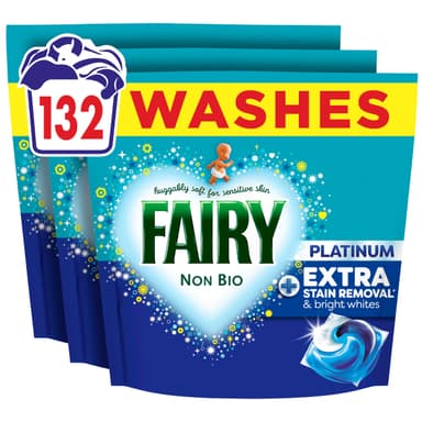 Fairy Non Bio Platinum Washing Pods Extra Stain Removal (44ctx3) 132ct