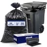 Plasticplace 64-65 Gallon Trash Can Liners for Toter │ 1.2 Mil │ Black Heavy Duty Garbage Bags │ Rolls │ 50” x 60” (100 Count) (W65LDBTL12RL)