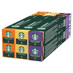 STARBUCKS Flavoured Coffee Variety Pack by Nespresso, Coffee Capsules 6 x 10 (60 Capsules)