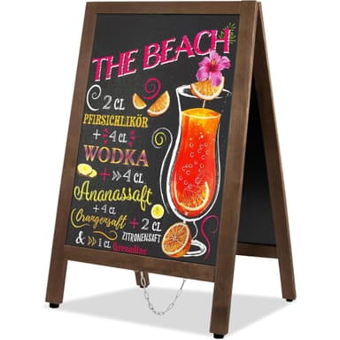 VAIIGO A Board Pavement Sign A Frame Chalkboard Sign Board Magnetic 45x105cm Double Sided Pavement Board Sandwich Board Signs Outdoor Blackboard for Restaurant, Business, Wedding(Large) - Blackboard Board deal on Amazon UK