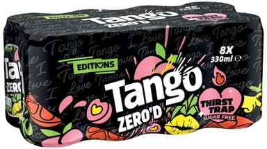 Tango Zero’d Thirst Trap Sugar Free - Peach, Pineapple & Orange, 330ml (Pack of 8)