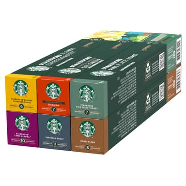 STARBUCKS Discovery Variety Pack by Nespresso, All Roast Types Coffee Capsules 6 x 10 (60 Capsules) - Amazon Exclusive