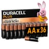 DURACELL Plus AA Batteries (36 Pack) – Alkaline Batteries 1.5V – Up to 150% Extra Life with POWER BOOST Actives– Reliability For Everyday Devices – 0% Plastic Packaging – 10-Year Storage - MN1500