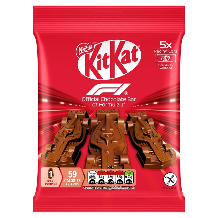 KitKat F1 Chocolate Car Figure 5 Pack Multipack 55g