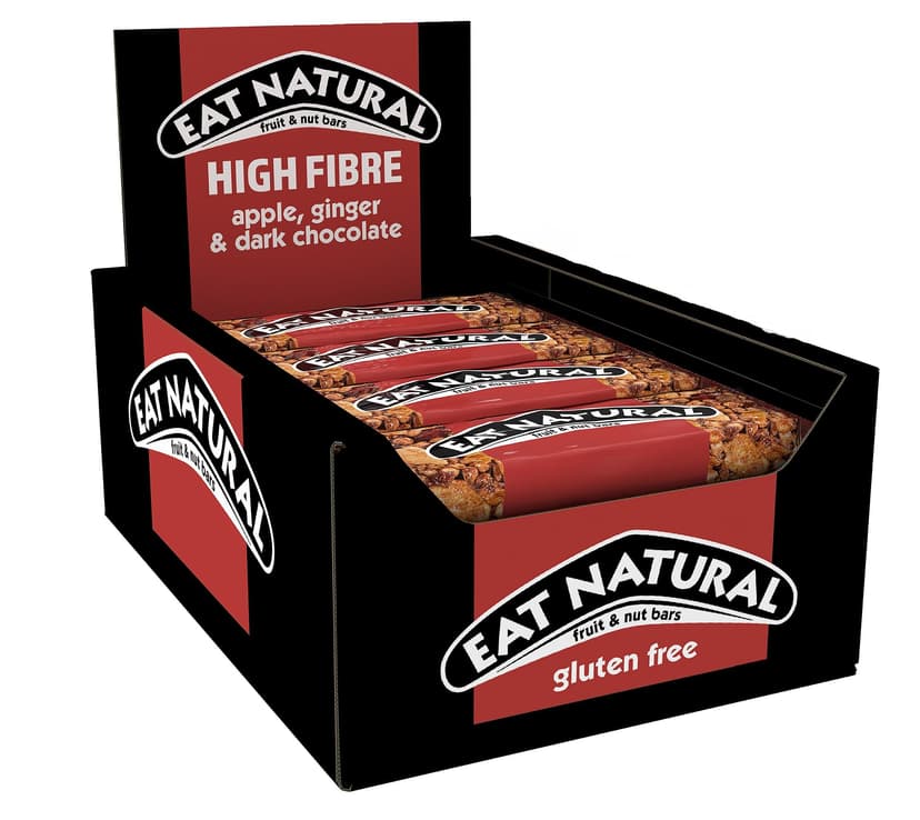 Eat Natural Apple, Ginger & Dark Chocolate Fruit & Nut Bars 12 x 40g