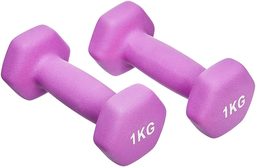 Amazon Basics Neoprene Dumbbell Pair, 2 kg, Pink