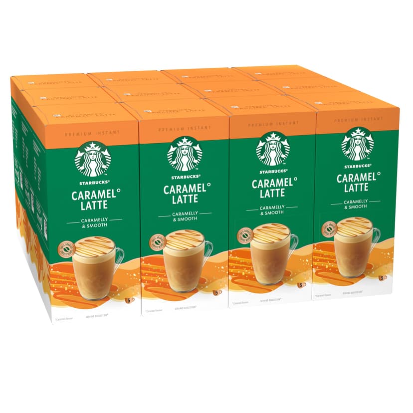 STARBUCKS Caramel Latte Premium Mix Instant Coffee 12 x 5 (60 Sachets)