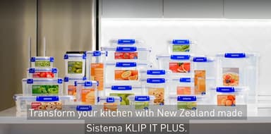 Sistema KLIP IT PLUS Leakproof Food Storage Containers | 1 L | AirtightStackable & Nestable Meal Prep Containers with Lids | School Lunch Boxes | 3 Count