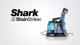 Shark StainStriker Stain and Spot Cleaner, Compact Carpet and Upholstery Cleaner with Powerful Suction, Dual Cleaning Formulas, 2 Tools, Removes Stains, Odours and Dirt, Blue PX200UK