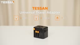 TESSAN Universal Travel Adapter Worldwide with 4 USB, International Travel Adapter UK to European Power Universal Plug Adaptor for EU USA Australia Thailand (Type C, G, A, I)