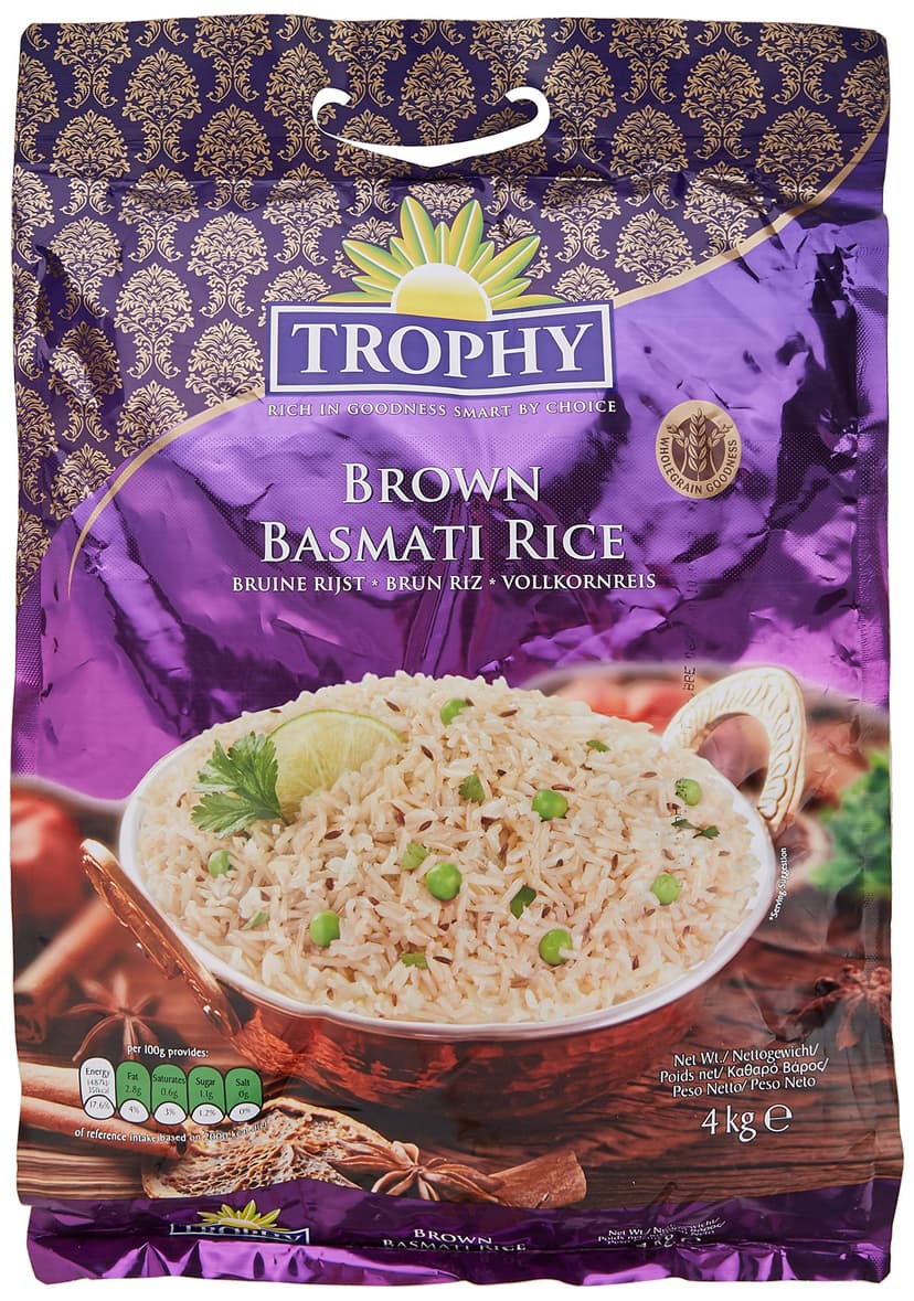Trophy Wholegrain Brown Basmati Rice, 4 kg