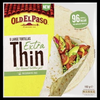 Old El Paso Tortillas Extra Thin 6X16 192G