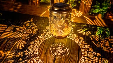 Birthday Gifts for Women Unique, Hummingbird Solar Lantern Garden Ornaments Outdoor, Gardening Presents for Mum Grandma Her,Hanging Garden Lights for Patio Lawn Yard Decor