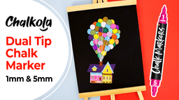 Chalkola Dual Tip Liquid Chalk Pens for Blackboard - (10 Pack, 1mm+5mm Fine, Bold Tip, w/Gold Silver) | Wet Erase, Erasable Chalk Markers for Chalkboard Signs, Car Windows, Calendar, Glass, Board